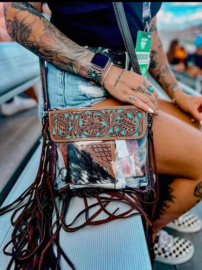 Hand Tooled Cross-Body Purse