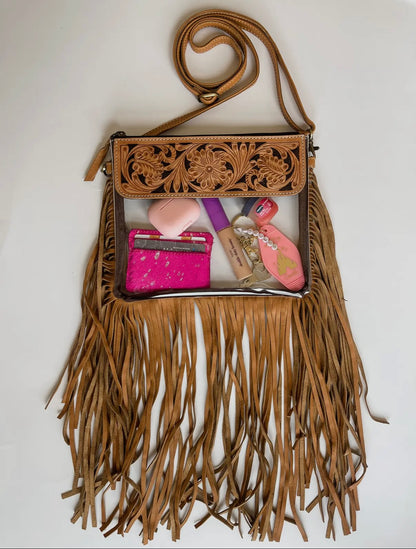 Hand Tooled Cross-Body Purse