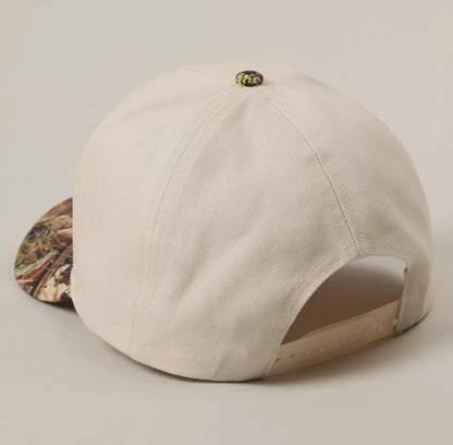 Mama Trucker Hat- White & Camo