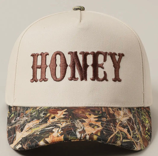 Honey Trucker Hat- Brown & Camo