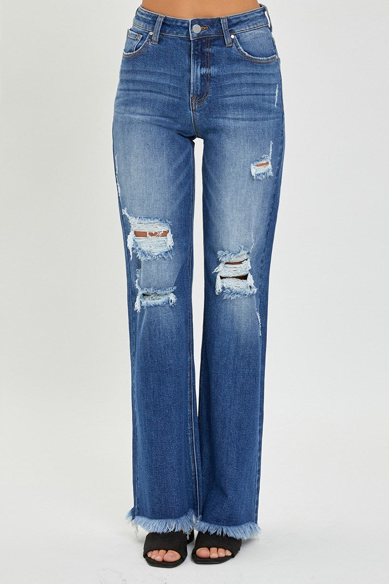 Risen High Rise Straight Leg Jean