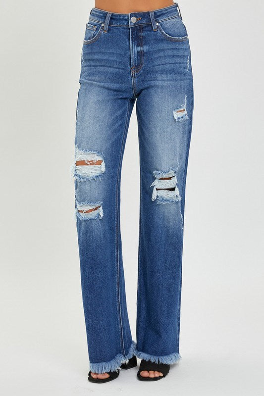 Risen High Rise Straight Leg Jean