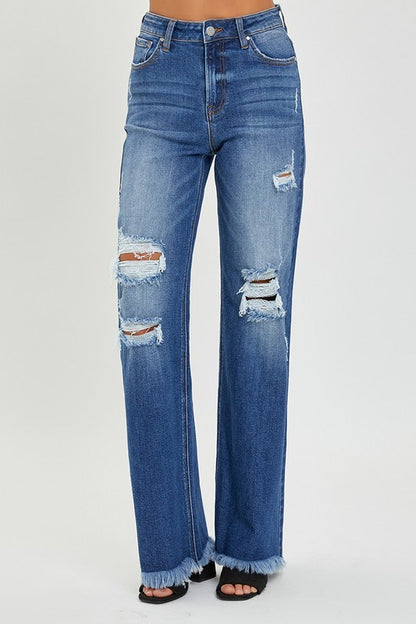 Risen High Rise Straight Leg Jean