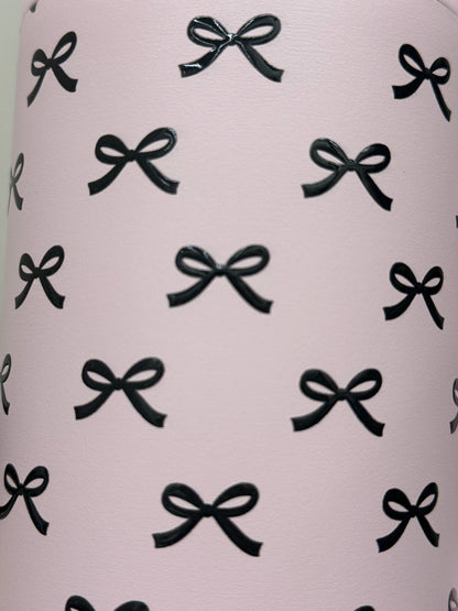 Black & Pink Mini Coquette Bow Tumbler